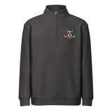 Boston Terrier Baseball Drip Premium 1/4 Zip Sweatshirt . Smoke