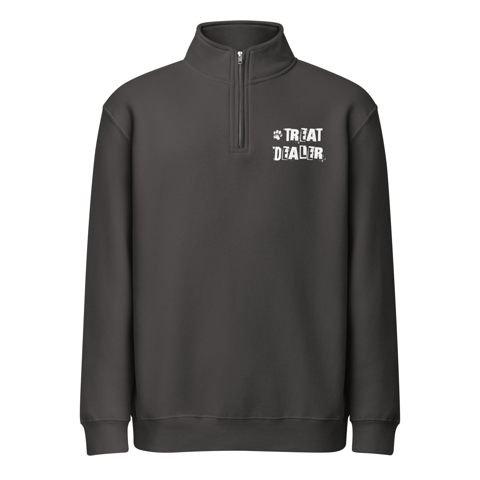 Treat Dealer Premium 1/4 Zip Sweatshirt . Smoke