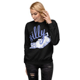 Silly Boston Terrier Dog Upside Down Unisex Premium Sweatshirt .