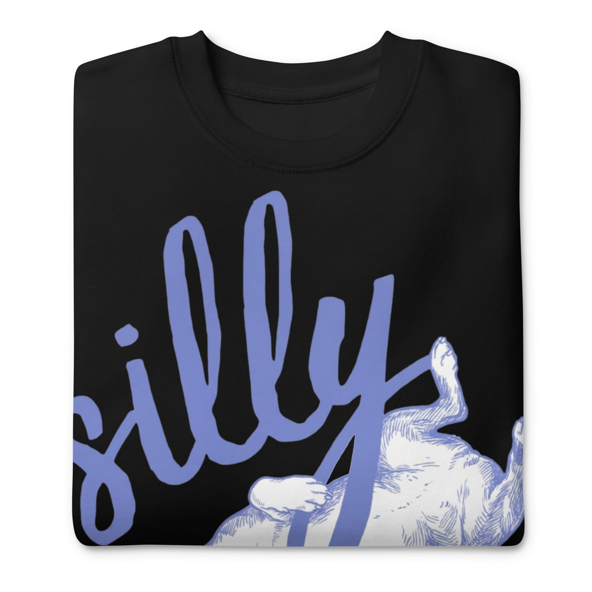 Silly Boston Terrier Dog Upside Down Unisex Premium Sweatshirt .