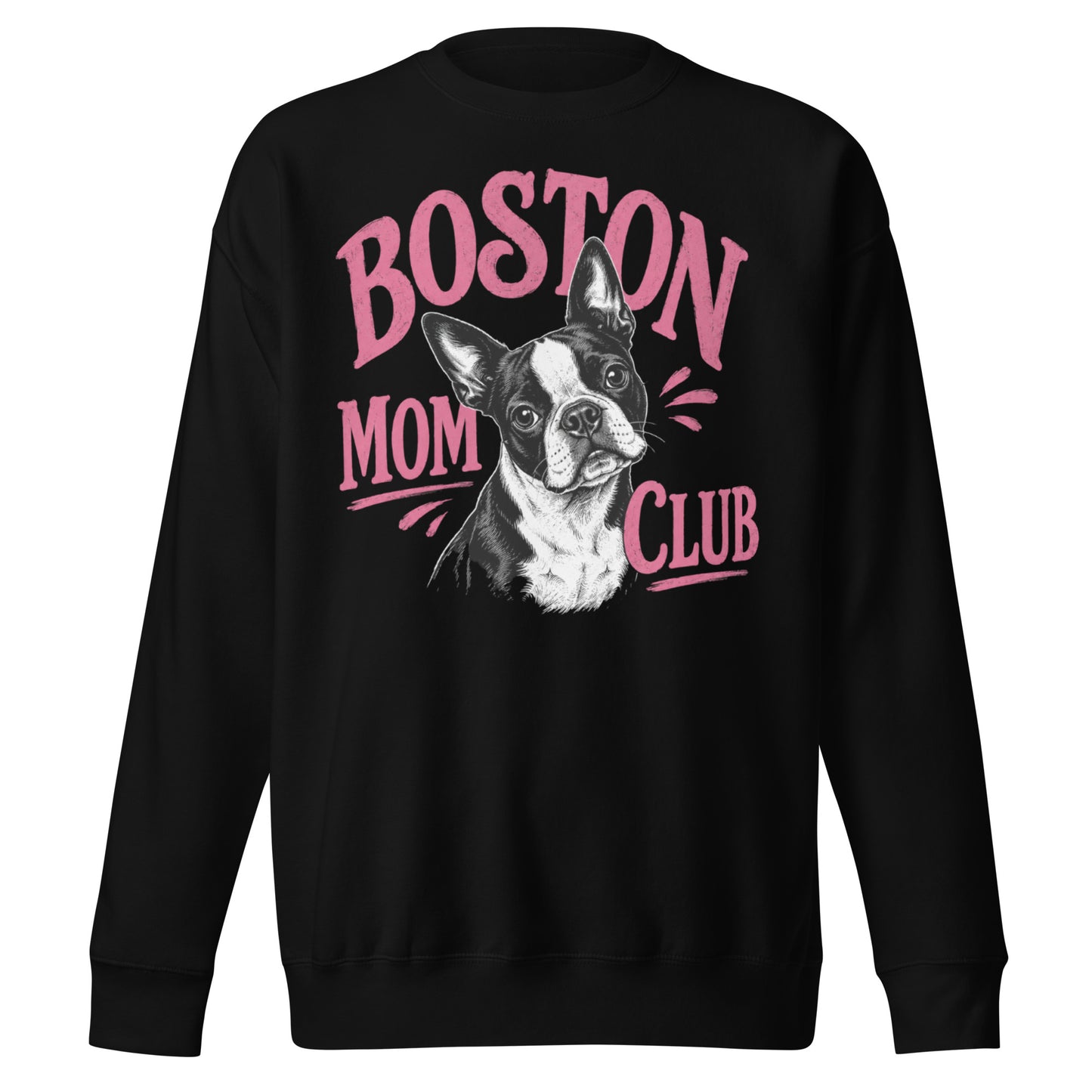 Boston Mom Club Premium Sweatshirt . Black
