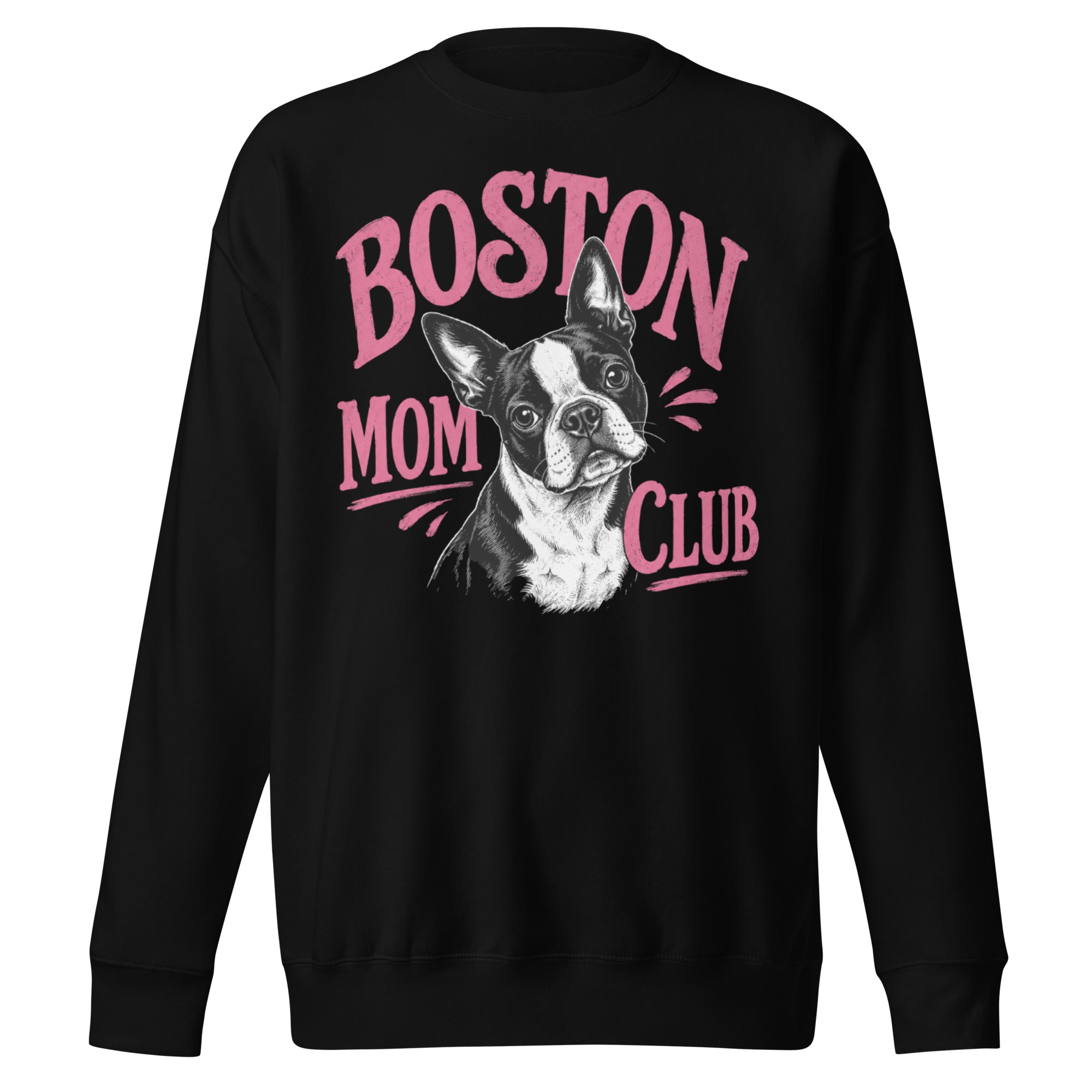 Boston Mom Club Premium Sweatshirt . Black
