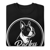 Personalized Dog Silhouette Unsex Premium Sweatshirt with Custom Name & Tagline .