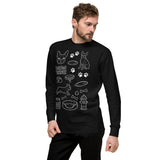 Boston Terrier Doodle Dog Lover Unisex Premium Sweatshirt .