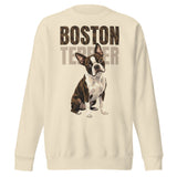 Brindle Boston Terrier Dog Unisex Premium Sweatshirt . Bone