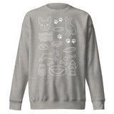 Boston Terrier Doodle Dog Lover Unisex Premium Sweatshirt . Carbon Grey