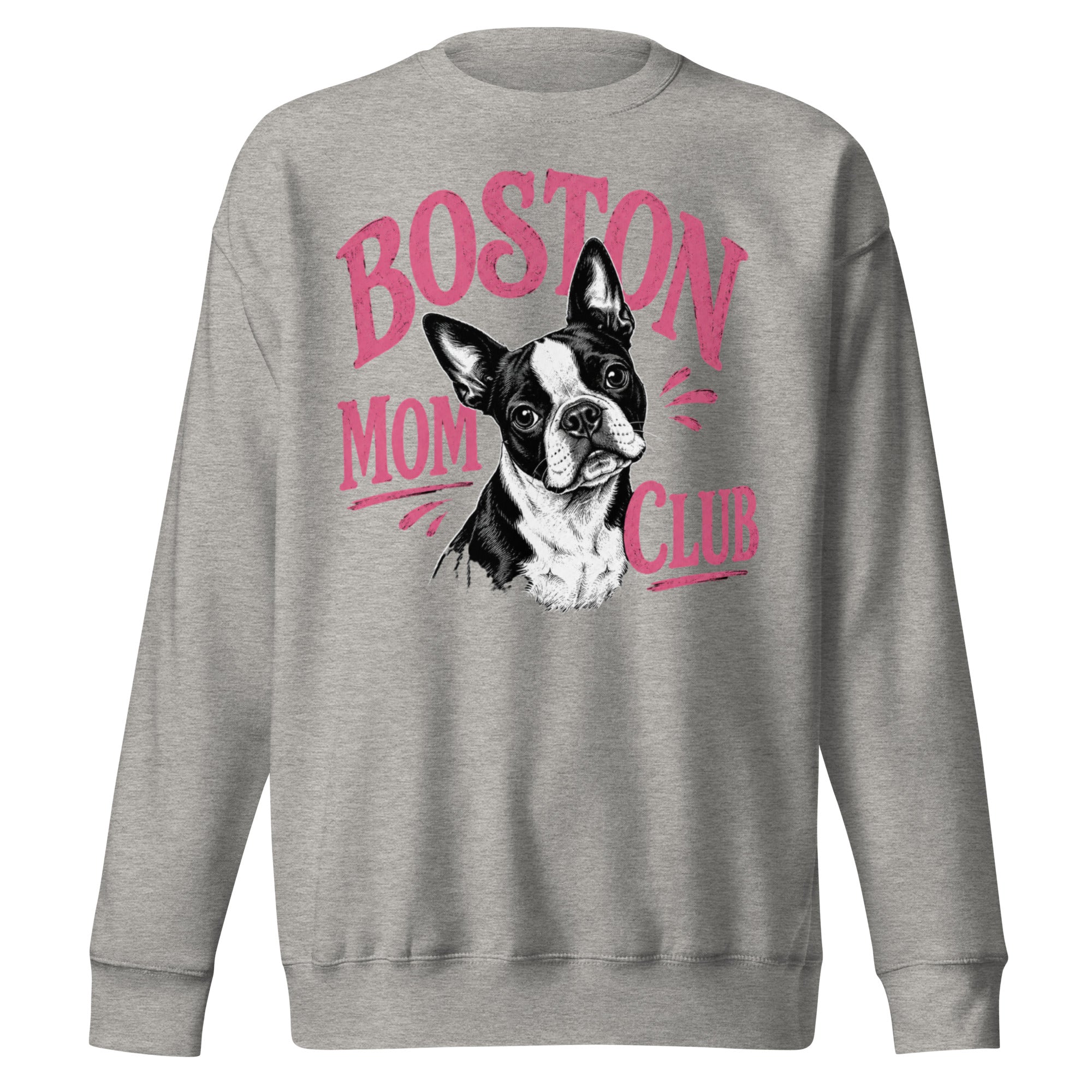 Boston Mom Club Premium Sweatshirt . Carbon Grey