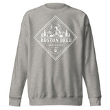 Boston Bred Adventure Led – Outdoor And Hiking Dog Lover Unisex Premium Sweatshirt . Carbon Grey