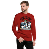 Shred Til You're Dead (Tired) Boston Terrier Snow Club Unisex Premium Sweatshirt .