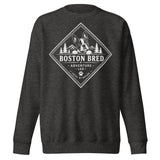 Boston Bred Adventure Led – Outdoor And Hiking Dog Lover Unisex Premium Sweatshirt . Charcoal Heather