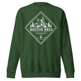 Boston Bred Adventure Led – Outdoor And Hiking Dog Lover Unisex Premium Sweatshirt . Forest Green