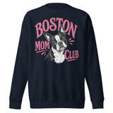 Boston Mom Club Premium Sweatshirt . Navy Blazer