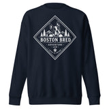 Boston Bred Adventure Led – Outdoor And Hiking Dog Lover Unisex Premium Sweatshirt . Navy Blazer