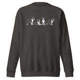 4 Boston Terrier Poses Unisex Premium Sweatshirt . Vintage Black