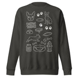 Boston Terrier Doodle Dog Lover Unisex Premium Sweatshirt . Vintage Black