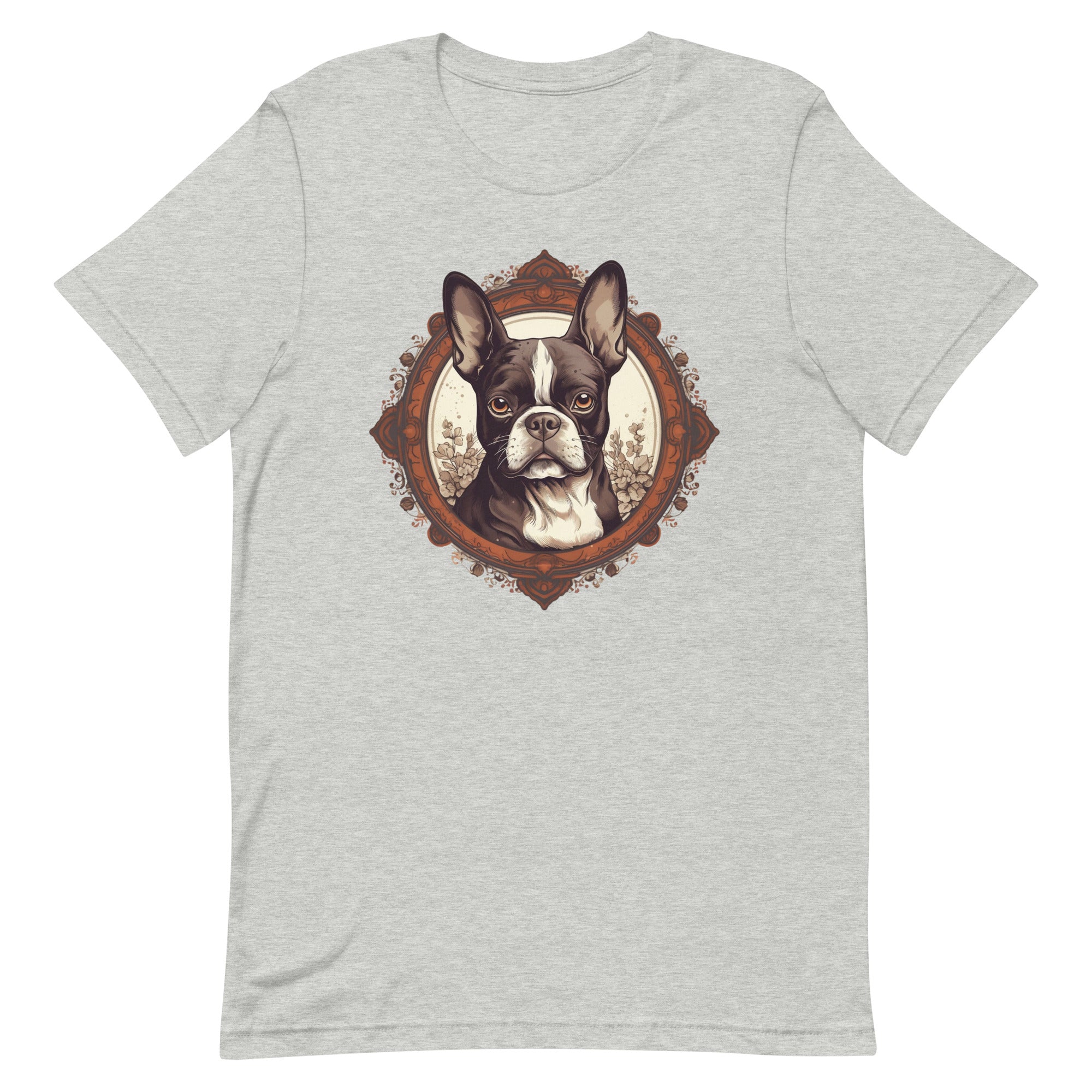 Vintage-Inspired Red Brown Boston Terrier T-Shirt