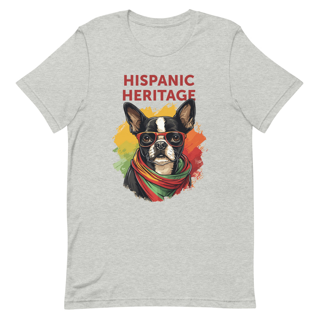 Hispanic Heritage Boston Terrier Dog Unisex T-Shirt