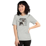 Boston Terrier Anatomy Illustrated Unisex T-Shirt .