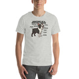 Boston Terrier Anatomy Illustrated Unisex T-Shirt .