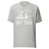 Not Today Lazy Boston Terrier Dog Unisex T-Shirt . Athletic Heather