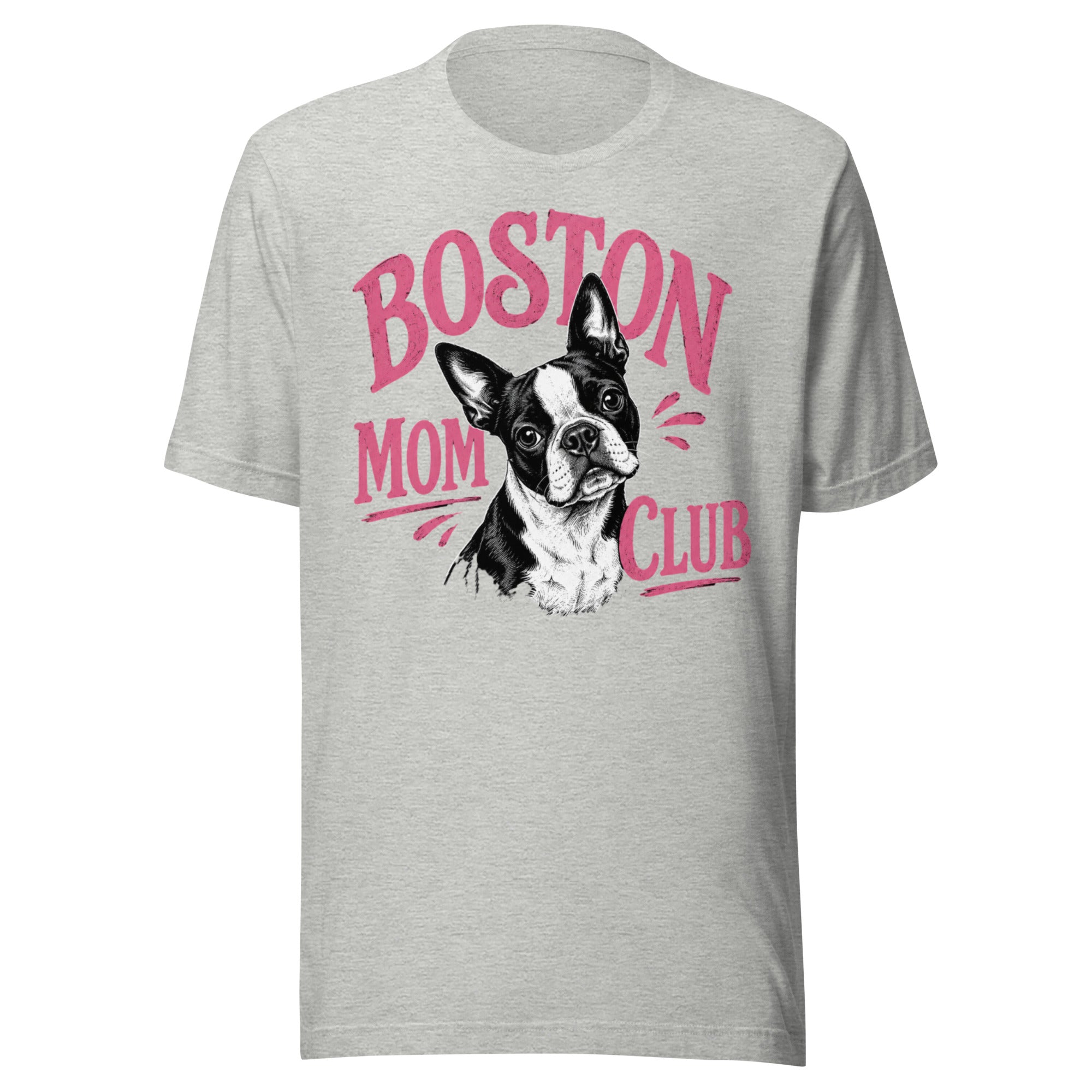 Boston Mom Club T-Shirt . Athletic Heather