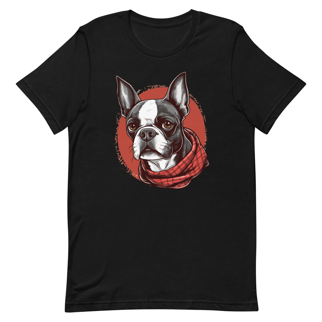 Boston Terrier Red Bandana T-Shirt