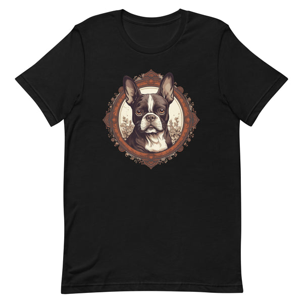 Vintage-Inspired Red Brown Boston Terrier T-Shirt