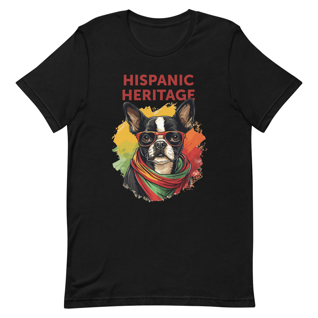 Hispanic Heritage Boston Terrier Dog Unisex T-Shirt