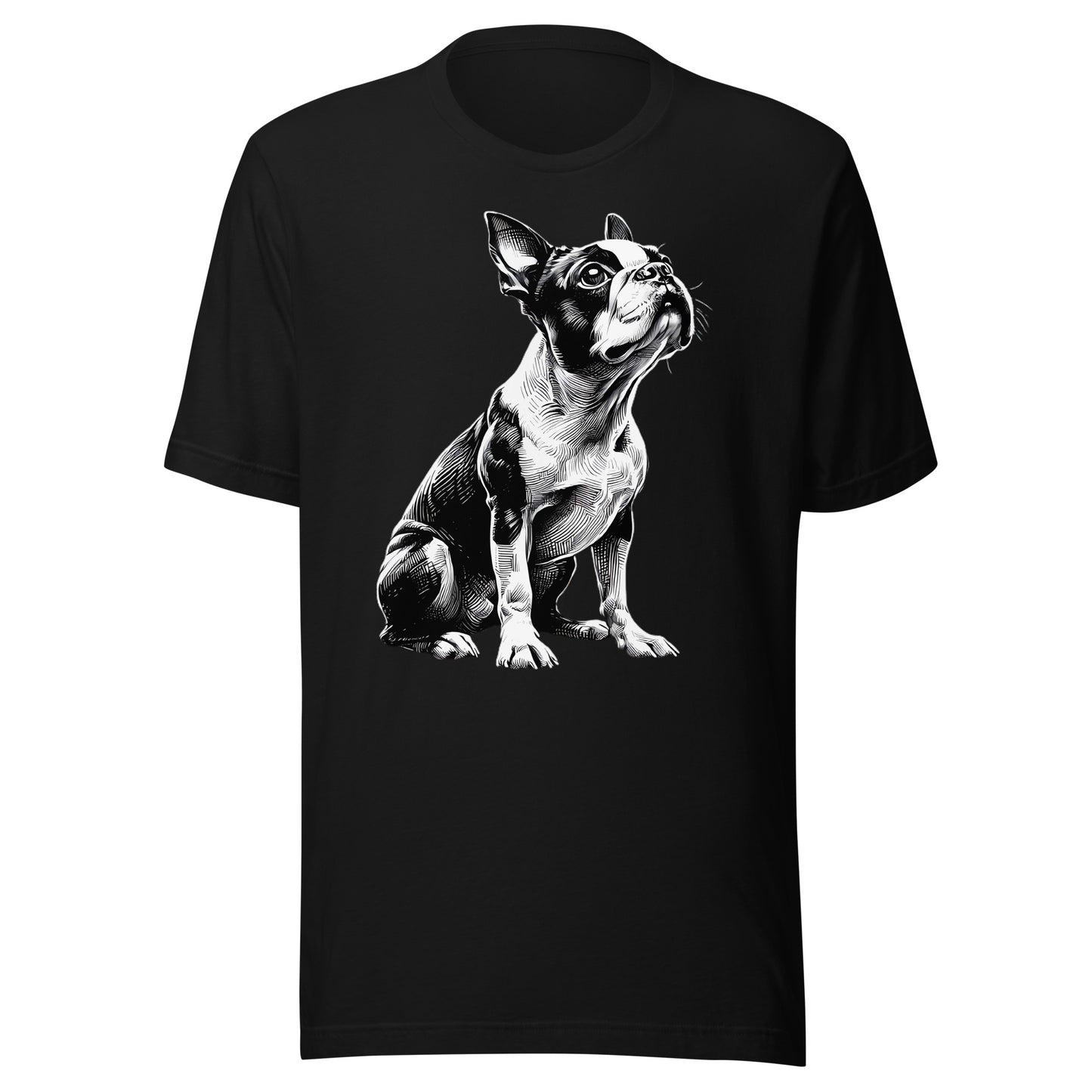 Boston Terrier Line Art Unisex T-Shirt