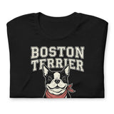 Boston Terrier “The American Gentleman” Chin Rest & Snuggle Expert Unisex T-Shirt .