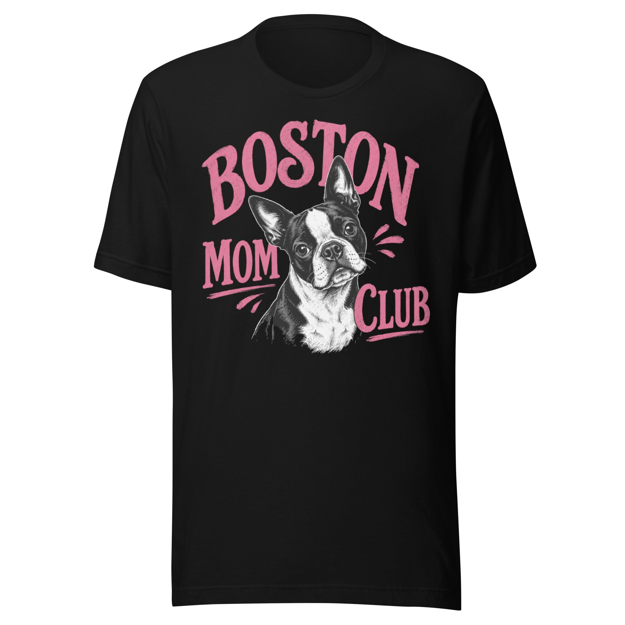 Boston Mom Club T-Shirt . Black