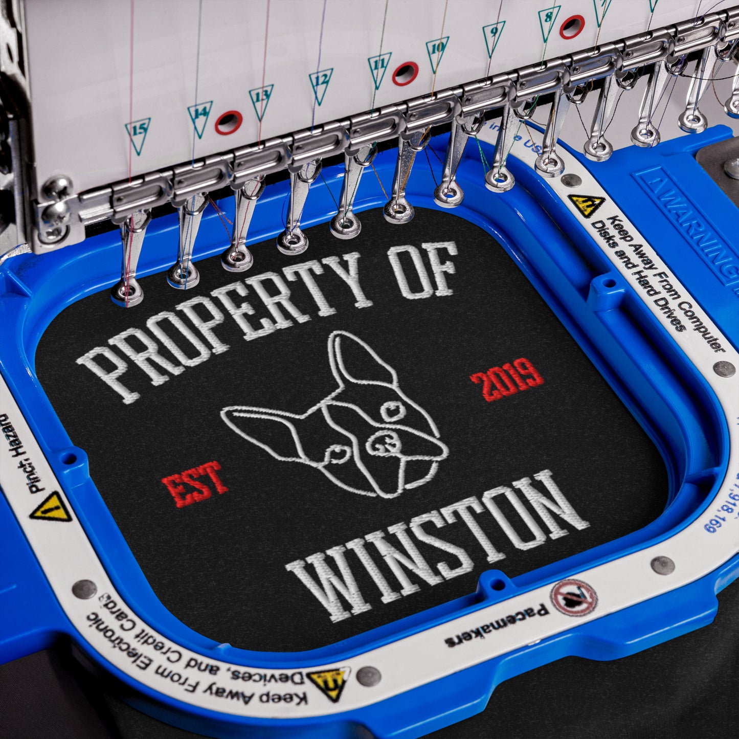 Property Of My Dog Custom Embroidered Unisex T-Shirt .