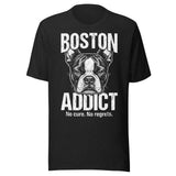 Boston Addict (No Cure. No Regrets.) Unisex T-Shirt . Black Heather