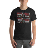 Boston Terrier Word Collage Unisex T-Shirt – Dog Lover Typography Art .