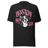 Boston Mom Club T-Shirt . Black Heather