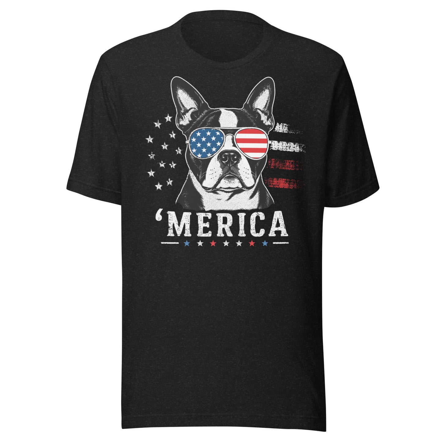America Boston Terrier 4th Of July USA Unisex T-Shirt
