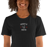 Property Of My Dog Custom Embroidered Unisex T-Shirt .
