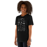 Boston Terrier Doodle Dog Lover Unisex T-Shirt .
