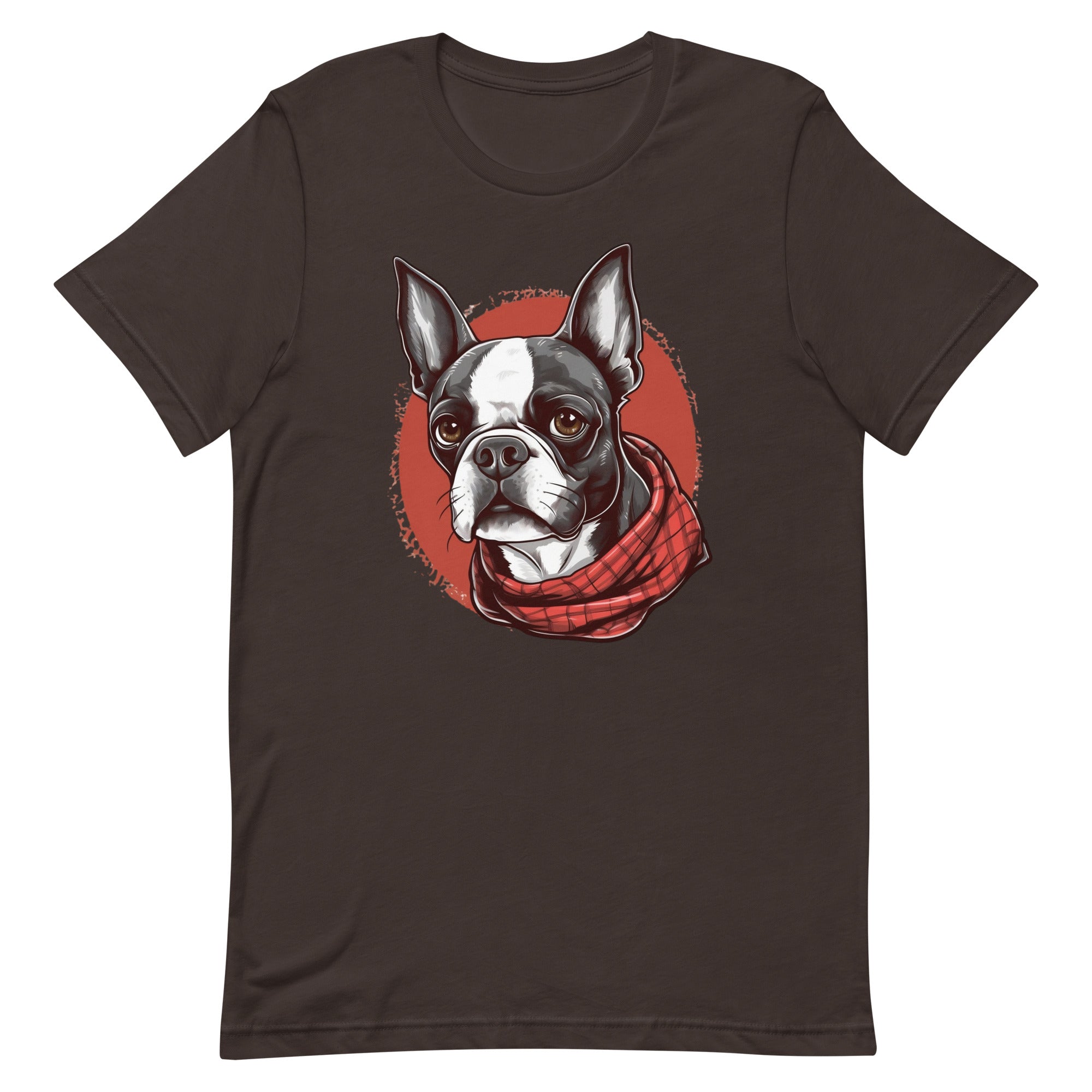 Boston Terrier Red Bandana T-Shirt