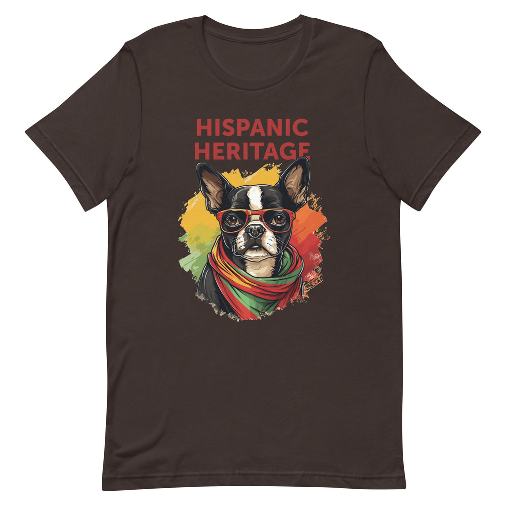 Hispanic Heritage Boston Terrier Dog Unisex T-Shirt