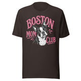 Boston Mom Club T-Shirt . Brown