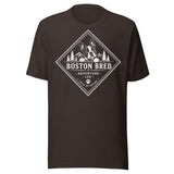 Boston Bred Adventure Led – Outdoor And Hiking Dog Lover Unisex T-Shirt . Brown