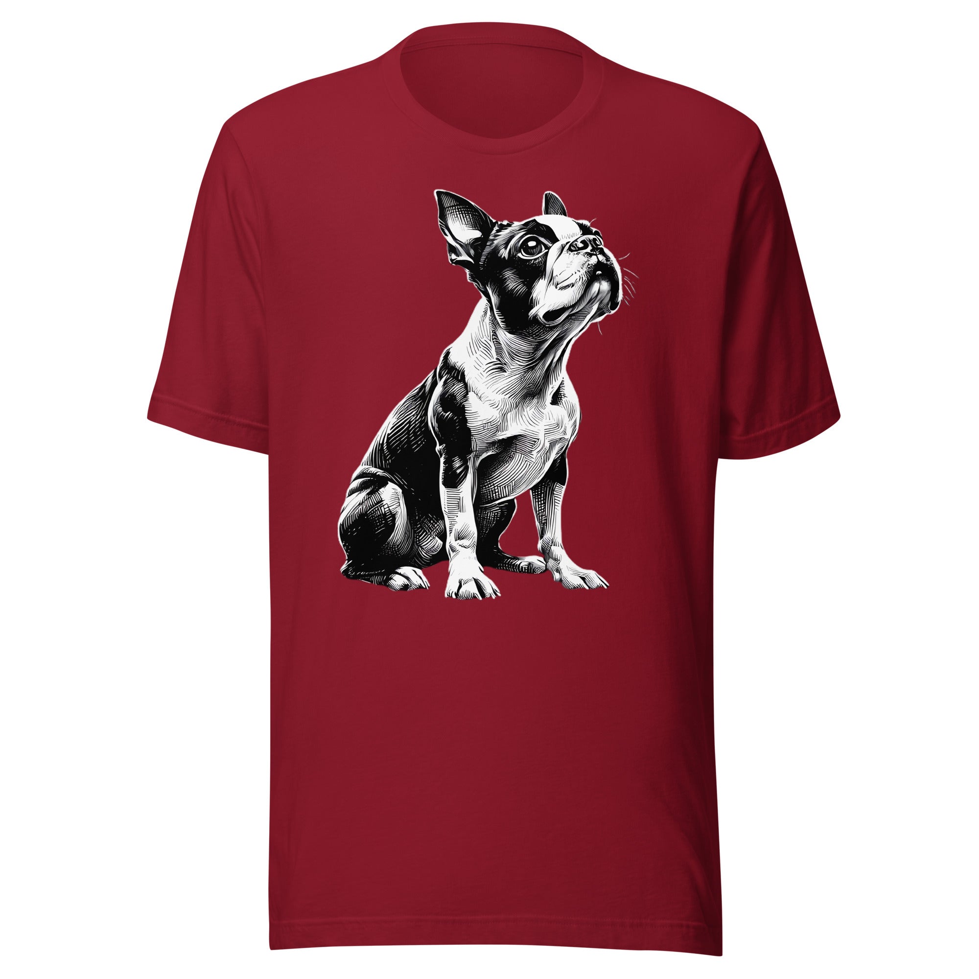 Boston Terrier Line Art Unisex T-Shirt