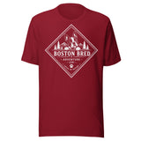 Boston Bred Adventure Led – Outdoor And Hiking Dog Lover Unisex T-Shirt . Cardinal