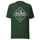 Boston Bred Adventure Led – Outdoor And Hiking Dog Lover Unisex T-Shirt . Forest