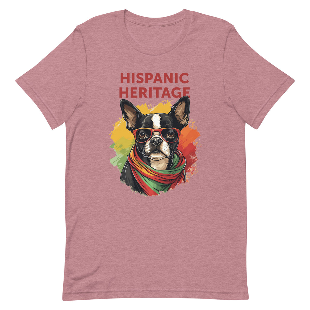 Hispanic Heritage Boston Terrier Dog Unisex T-Shirt