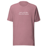 Just A Girl Who Loves Her Boston Unisex T-Shirt . Heather Orchid