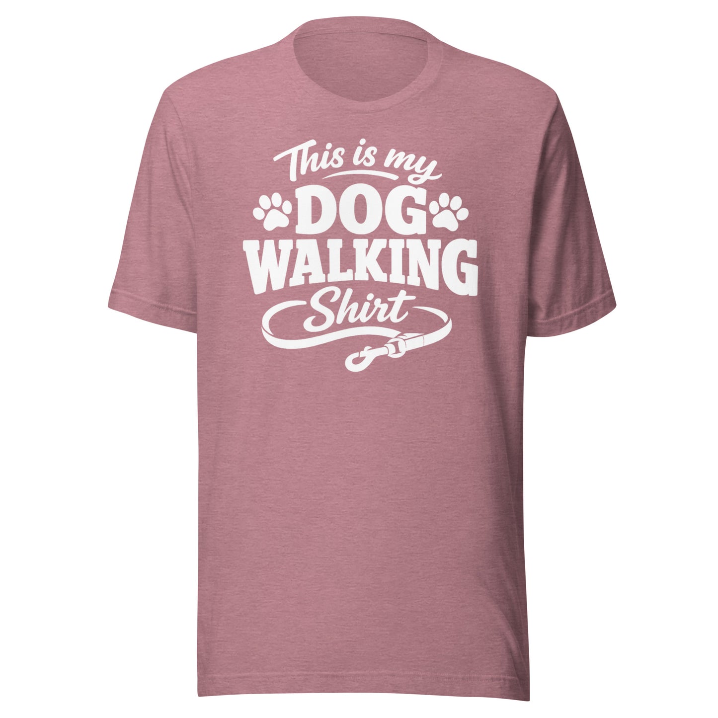 This Is My Dog Walking Shirt Funny Unisex T-Shirt For Dog Moms And Dog Walkers . Heather Orchid