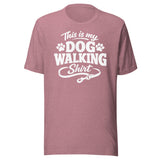This Is My Dog Walking Shirt Funny Unisex T-Shirt For Dog Moms And Dog Walkers . Heather Orchid