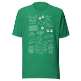 Boston Terrier Doodle Dog Lover Unisex T-Shirt . Kelly